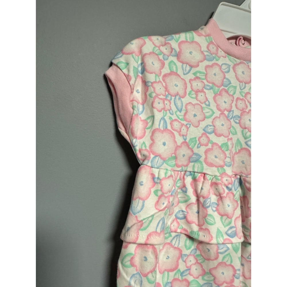 Little Me Baby Girls Pink Floral Ruffle Romper Jumpsuit 6 Months Chic Summet NWT - Picture 4 of 6